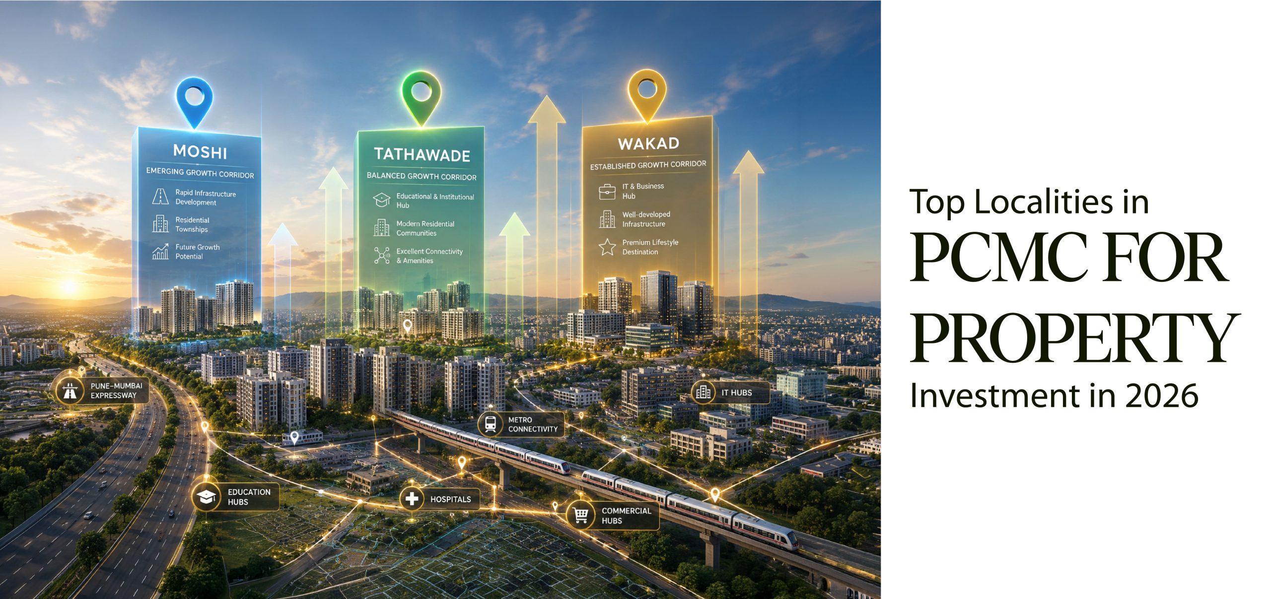 Top Localities in PCMC for Property Investment in 2026: Moshi, Tathawade or Wakad?
