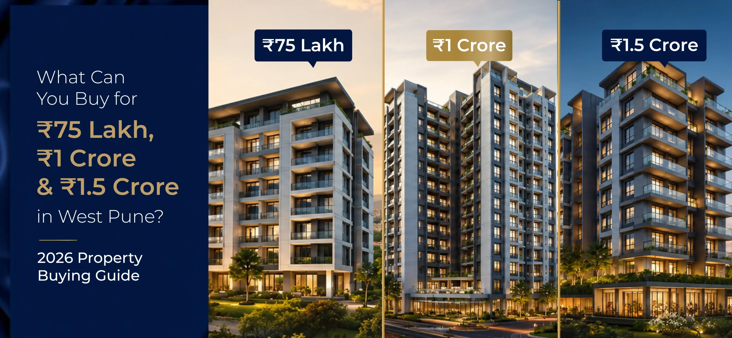 What Can You Buy for ₹75 Lakh, ₹1 Crore and ₹1.5 Crore in West Pune in 2026? 