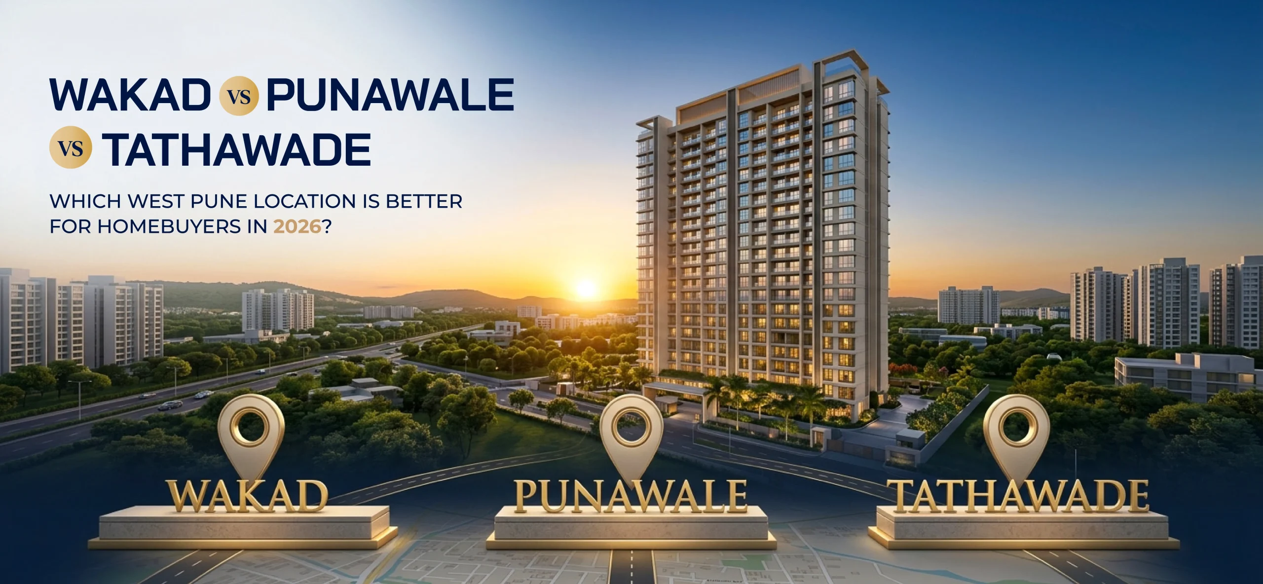 Wakad vs Punawale vs Tathawade: Which West Pune Location Is Better for Homebuyers in 2026